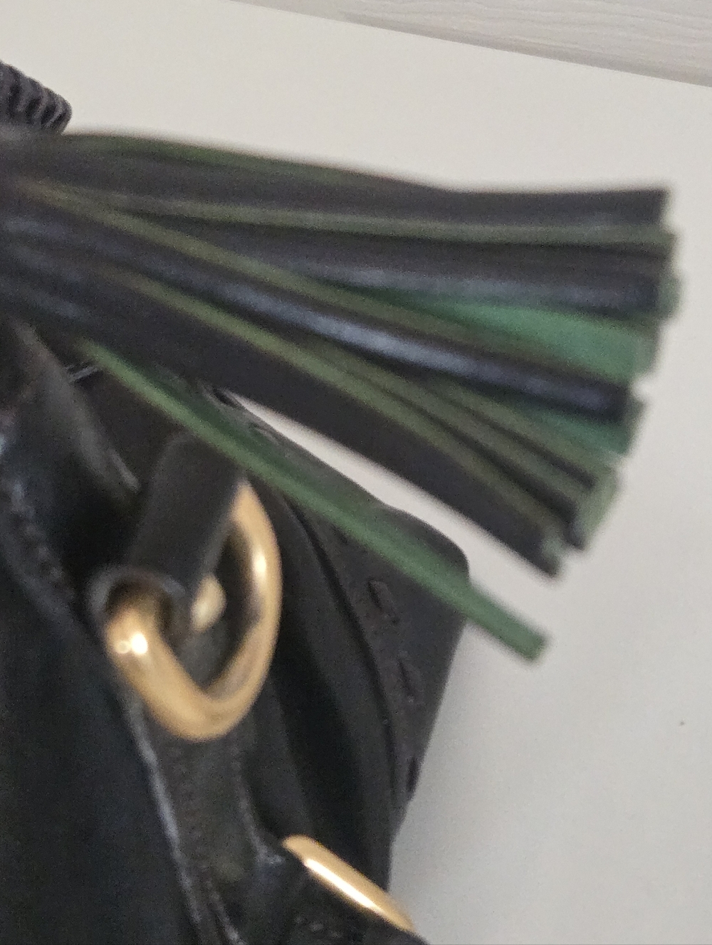 Dooney & Bourke Black Leather Shoulder Satchel with Gold Hardware - Picture 3 of 16
